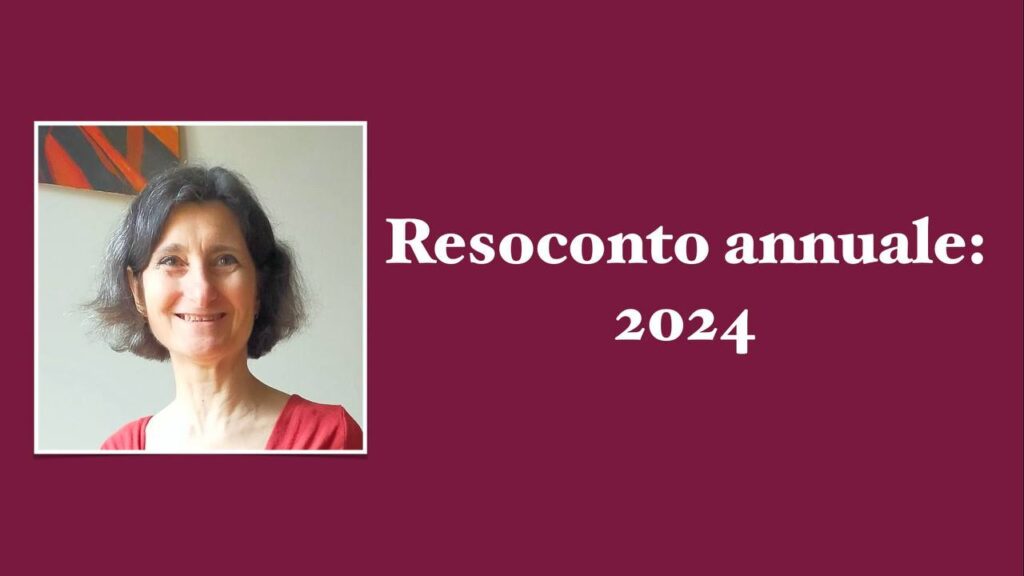 locandina dell'articolo "Resoconto annuale 2024" con primo piano di Monica Kircheis