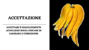 Accettare è semplicemente accogliere senza cercare di cambiare o correggere.